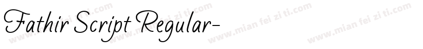 Fathir Script Regular字体转换